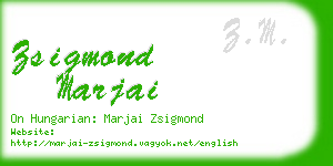 zsigmond marjai business card